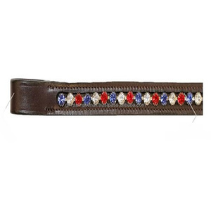 Diamantes de imitación de cristales multicolores personalizados con incrustaciones de mega Bling Banda de ceja de caballo de cuero de canal vacío en tamaños y formas personalizados - Product Image 4