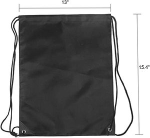 กระเป๋าเป้สะพายหลังแบบมีเชือกรูดกระเป๋าสะพายหลังสีดำสำหรับเดินทางน้ำหนักเบาพร้อมกระเป๋าด้านหน้าดีไซน์ล่าสุดของ100% - Product Image 4