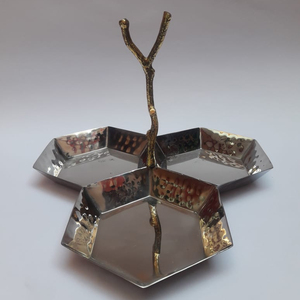 Bol de service de fruits en fer poli écologique à la mode Qualité unique Table de cuisine en métal durable pour les fêtes Style d'usine - Product Image 1