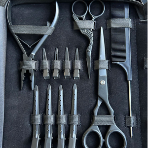 Customized Color Matte Professional Surgical Grade Stainless Steel Hair Extension Tool <b>Kit</b> Set Hair Pliers Micro <b>Beads</b> Alligator - Product Image 6