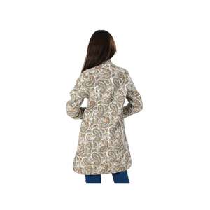 Chaqueta de algodón con estampado de Paisley para mujer, abrigo de invierno, chaqueta estampada de estilo bohemio, chaqueta reversible hecha a mano India - Product Image 5