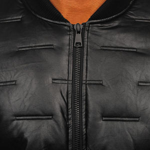 Chaqueta Bomber informal de lona con capucha para hombre, ropa de abrigo cálida, forro suave, diseño moderno, ajuste elegante, disponible en todos los colores, fábrica fría - Product Image 4