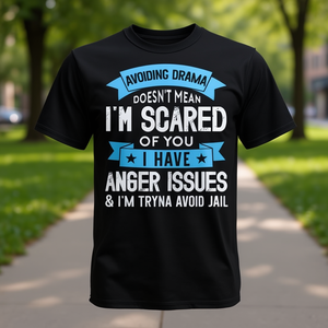 T-shirt unisexe à manches courtes et col rond, avec slogan amusant « éviter les problèmes ne signifie pas que je ne te crains pas », vêtements décontractés pour adultes - Product Image 3