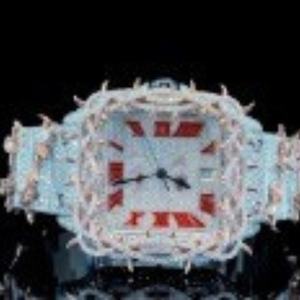 Nouvelle conception 2024 – Montre de luxe 40 mm en acier inoxydable, quartz, style hip-hop, avec couronne et lunette serties de strass, écologique - Product Image 5