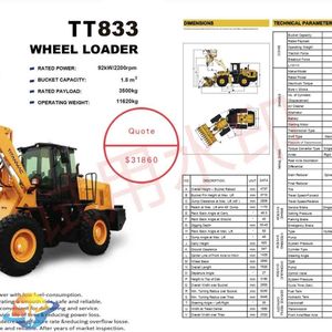 Cargadora Weichai de 3 Toneladas con Bajo Consumo de Combustible, Gran Potencia, Experiencia de Conducción Segura y Confiable, Componentes Centrales PLC, Gran Éxito de Ventas - Product Image 1