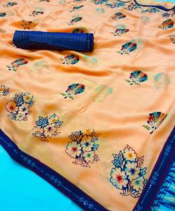 Indian Designer Partywear Saree with Blouse and Designer Matching Party Wear Beautiful Fancy Box <b>Clutch</b> <b>Bag</b> Purse Apparelgarment - Product Image 5