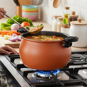 Pentola a Pressione Multifunzionale di Grande Capacità, Antiaderente, Trasparente, Disponibile nelle Misure 5L, 6L, 7L - Product Image 4