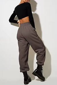 Nueva Llegada Mujeres Fleece Stacked Pants Pantalón Cómodo Transpirable Cargo Pant Mujeres Out Wear Pant - Product Image 2