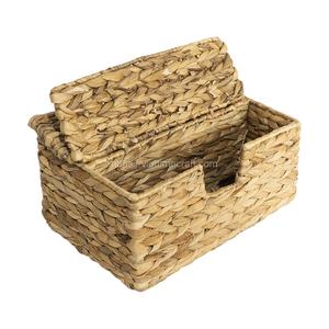 Eco Friendly Water Hyacinth Clothes Storage, <b>Hamper</b> Clothing Laundry Organizer <b>Basket</b> <b>For</b> Wholesale Vietnam - Product Image 3