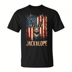 Maglietta promozionale Jackalope con bandiera americana Urban Wildlife - Product Image 2