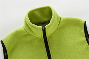 Custom 100% Cotton Shell Polyester Soft Shell <b>Vest</b> Reversible and Breathable <b>Fleece</b> Outer Wear - Product Image 4