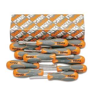 BETA <b>Set</b> of 12 Hi-<b>Torque</b> Hexagon Nut Spinners with Bi-Material Handles - Product Image 1