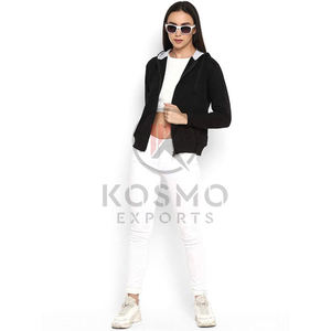 Top à capuche femmes Fitness Sportswear automne manches longues polaire chaud Full Zip Hoodies - Product Image 3