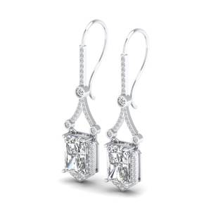 REYES Boucles d'oreilles solitaire de luxe en or blanc 9K 14K 18K 22K Meilleure vente de diamants de laboratoire 7ct bijoux tendance pour femmes - Product Image 3
