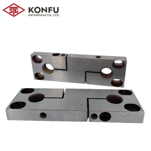 Placa de respaldo de bloque de troquel de acero de aleación procesada CNC de precisión KONFU con superficie de chorro de arena - Product Image 1