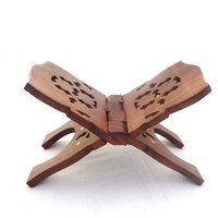 Support de lecture du Coran en bois sculpté au design élégant, vintage, fait à la main, moderne, pour la maison, pour le Ramadan