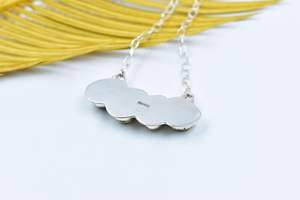 Collar de piedras preciosas bohemio hecho a mano de plata de ley para mujer Palomino turquesa racimo 18 pulgadas cadena ajustable chapado en oro rodio - Product Image 5