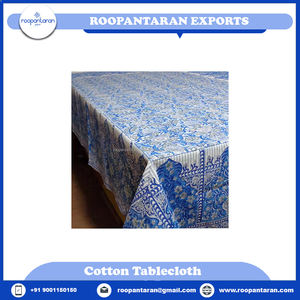 Nueva tendencia fabricante indio Chokor Dali hecho a mano 100% bloque de algodón impreso mantel hecho a mano para suministro a granel - Product Image 2