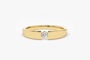 Bague Solitaire 3MM faite à la main Bijoux en or fantaisie Diamant naturel certifié IGI pour femmes Tarif de gros - Product Image 4