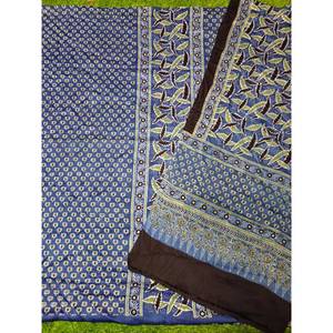 Tela de Seda Modal con Estampado Artesanal Ajrakh para Vestido Formal de Primavera para Mujer, con Silueta en Línea A y Cintura Natural - Product Image 2