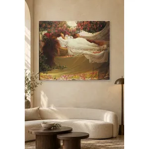 Impression sur toile Fida Girl Sleeping Under Roses - Product Image 1
