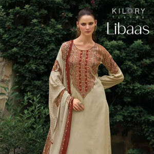 Vestido Pashmina de Lana India Neeta Creation, Estampado Digital, Dupatta para Mujer, Invierno/Primavera, Fiestas, Elástico - Product Image 1