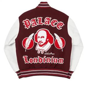 แจ็กเก็ตเบสบอลผ้าแคนวาสแบบคอตั้งสำหรับผู้ชายแขนเสื้อผ้าฝ้ายแบบเรียบออกแบบได้ตามต้องการ - Product Image 3