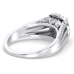 Bague de fiançailles en or blanc 14 carats avec diamant rond de 2,5 carats, best-seller REYES, pour femmes, bijoux fins de créateur classique - Product Image 4