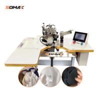 Machine à coudre automatique à surjet de haute qualité SOMAX SM-02, petite machine à coudre à cylindre, manchette de lit, fixation automatique, tissu tricoté