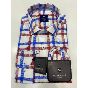 Chemise Homme Slim Fit en Popeline 100% Coton Sans Manches Col Montant Fermeture Boutonnée Infroissable Séchage Rapide Teinte en Fil Collection Printemps - Product Image 6