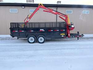 Remorque à benne basculante homologuée pour la route Great Northern 16' 2022 avec chargeur 170HDT, remorque à benne basculante agricole avec grappin - Product Image 5