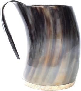 Authentique corne à boire viking en corne de buffle |   Coupe en corne faite à la main - Product Image 2