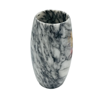 Vase à fleur en marbre de luxe antique Pots de plantes décoratifs d'intérieur pour la décoration de la maison fournisseur en gros meilleur prix