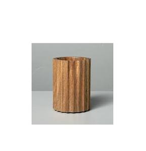 Juego de baño de madera de forma redonda hecho a mano con accesorios de baño de acero inoxidable para uso de decoración para Baño - Product Image 4