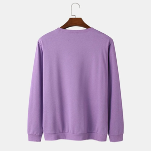 เสื้อสเวตเชิ้ตสกรีนลายสีพื้นสไตล์สตรีทแวร์ใหม่สำหรับผู้ชาย / เสื้อสเวตเชิ้ตสกรีนลายพื้นฐานสำหรับผู้ชายราคาถูก - Product Image 2