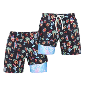 Pantalones cortos de entrenamiento deportivo para correr de verano de poliéster Buker para hombre, pantalones cortos de gimnasio sublimados personalizados de doble capa para hombre con entrada de bolsillos - Product Image 3