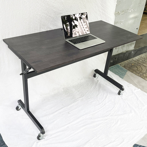 Rubberwood <b>Folding</b> <b>Desk</b> with Wheels for Easy Mobility-SPD68172 - Product Image 2