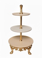Support à gâteau moderne et luxueux en métal doré à 5 niveaux, tour à cupcakes, plateau de présentation de desserts, facile à assembler, pour mariages, fêtes et événements, nouveauté