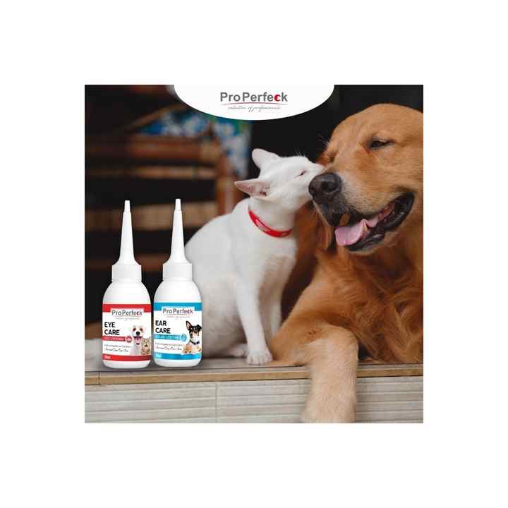 Properfeck Cat and Dog Eye Cleaning Lotion 50 Ml and Ear Cleaning Lotion 50 Ml Set