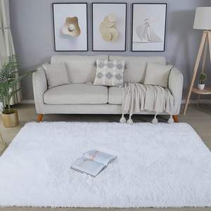 Alfombra Moderna de Lana y Seda de Color Personalizado, Alfombra Peluda de Pelo Largo de 5-6 mm para Decoración del Hogar, Elija Su Color - Product Image 3