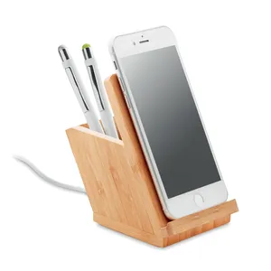 BAICOI Caricatore Wireless Sostenibile in Bambù, Portapenne Ecologico, Gadget - Product Image 5