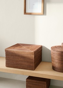 Square hand-woven thin <b>rattan</b> <b>box</b> Handmade <b>Storage</b> <b>Box</b> Eco-Friendly Natural Home and Home Decor Wholesale from Vietnam - Product Image 4