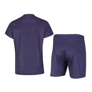 Ensemble short et maillot de football personnalisé en coton 100 % écologique, anti-UV, coupe-vent, anti-bactérien, séchage rapide, impression numérique en gros - Product Image 2