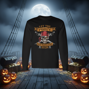 Maglietta a Maniche Lunghe con Teschio di Halloween 'L'Avventura dei Pirati Inizia' per Promozioni - Product Image 3