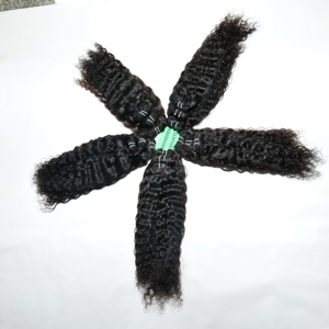 วิกต่อผมมนุษย์แท้เรมี่ธรรมชาติผมแท้สีดำทรงหลวมยาวเป็นลอนยาวถึงขมับเป็นมัดแบบอินเดียที่สวยงาม - Product Image 4