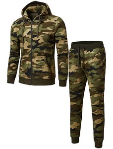Ensemble de survêtement unisexe streetwear uni, vêtements de sport tendance, jogging décontracté, tenue d'entraînement de gym, sweat-shirt et pantalon confortables pour hommes - Product Image 6