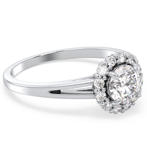 Anillo de Halo REYES Personalizado de Oro Sólido de 14K con Diamante Cultivado en Laboratorio CVD de 1 Quilate, Corte Brillante Redondo, Regalo de Boda de Lujo, Joyería Fina - Product Image 2