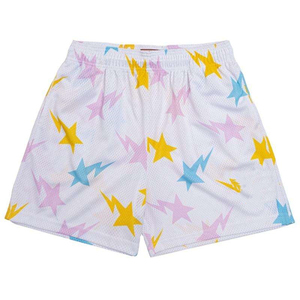 Pantalones cortos de playa de malla de poliéster de verano ecológicos personalizados OEM al por mayor pantalones cortos de verano sólidos bolsillos de sublimación pantalones cortos de playa - Product Image 3