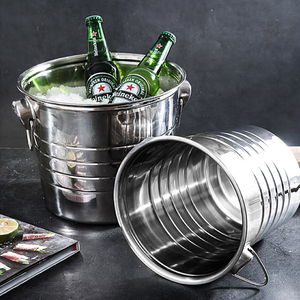 Cubo de Hielo de Acero Inoxidable al por Mayor, Enfriador de Vino, <span class=keywords><strong>Cerveza</strong></span> y Champán de Gran Capacidad con Asa de Cabeza de Tigre para Hotel y <span class=keywords><strong>Bar</strong></span> - Product Image 5