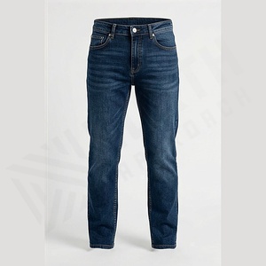 Custom <b>Men's</b> Loose Straight Autumn/Winter Fashion Retro Wide Legs Baggy Denim <b>Jeans</b> Solid Mid <b>Waist</b> Quick Dry Stonewashed - Product Image 1